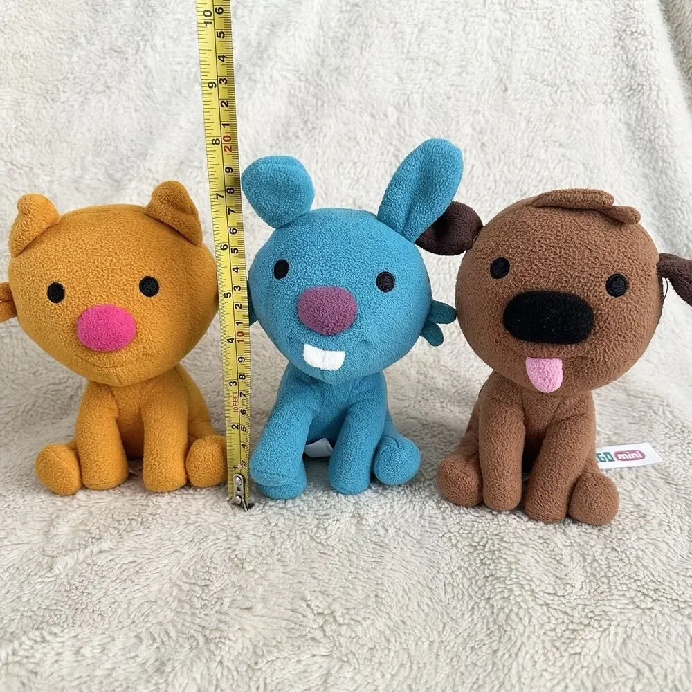 Sago Mini Plush Lot Of 3 Jinja Cat Jack Bunny Harvey Dog 7” Lot Of 3 Toy